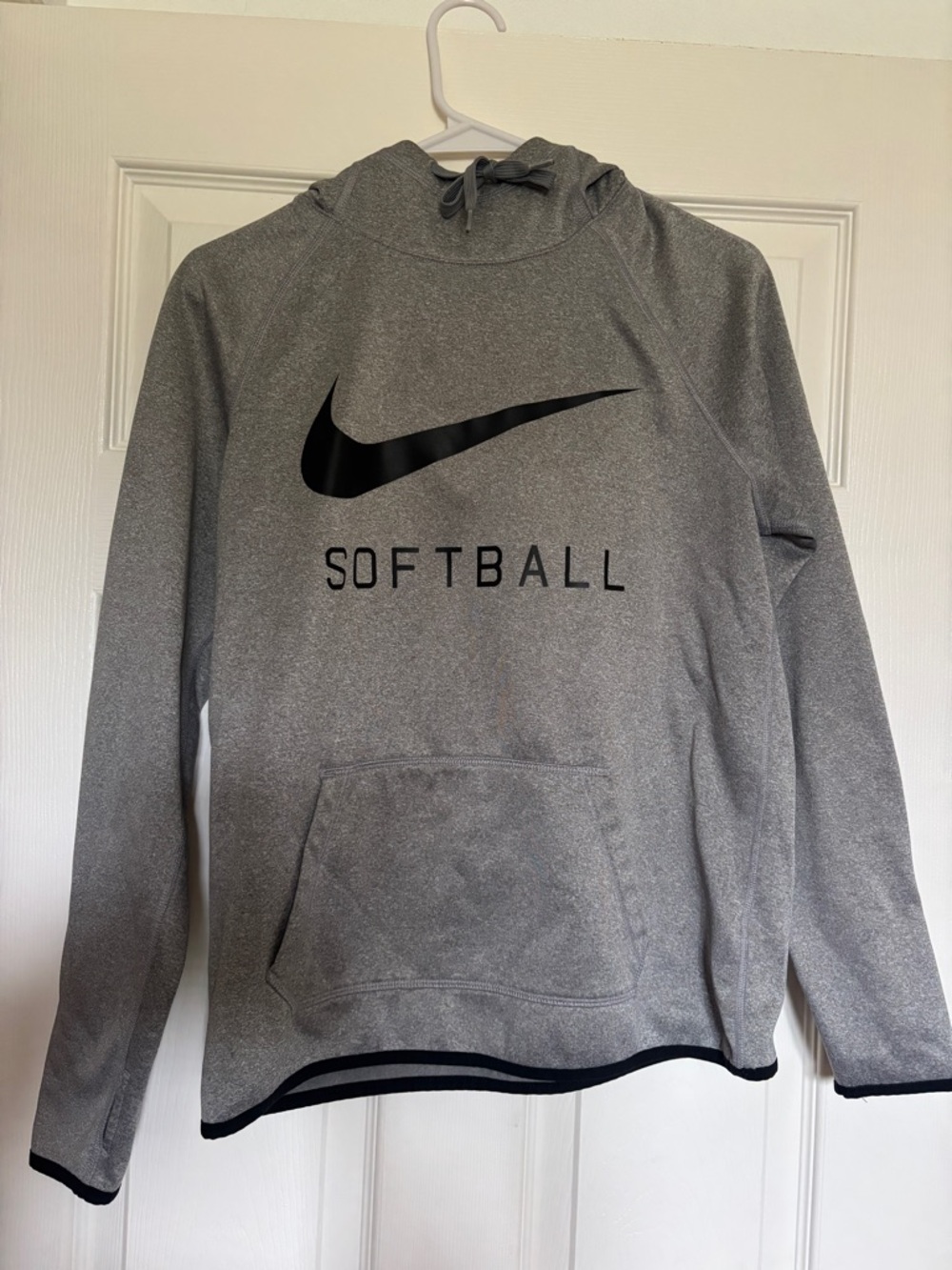 Nike Gray Crewneck Softball Pullover Hoodie